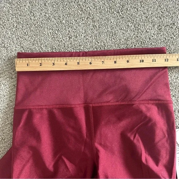 NWT Athleta Elation Shine Tight Red Shinmer Leggings Size Small - Picture 8 of 10